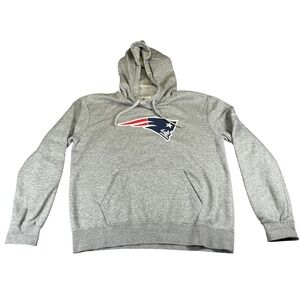 Nike NFL New England Patriots Pullover Hoodie Gray Men's Medium Fleece Lined
